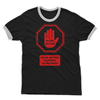 Do Not Disturb - Red Print Adult Ringer T-Shirt
