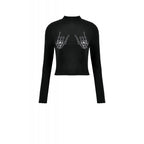 Dark in Love Lilith Skeleton Hands Long Sleeve Top