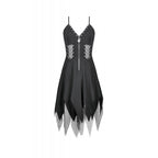 Dark in Love Punk Sleeveless Dress with Chains