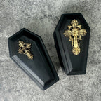 Vintage Cross Coffin Trinket Box