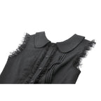 Dark In Love Gwendolyn Lace Panel Goth Mini Dress in Black