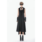 Dark in Love Collete Punk Sleeveless Long Fitted Coat