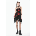 Dark in Love Red-Black Tie Dye Punk Dress