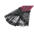 Dark in Love Crimson Queen Lace High-Low Goth Skirt in Burgundy & Black