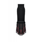 Dark in Love Gothic Elegant Velvet Mermaid Skirt