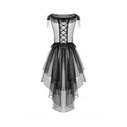 Dark in Love Seraphina Tiered Mesh & Ruffle Goth Layer Dress