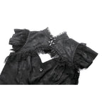 Dark in Love Seraphine Lace Shoulder Goth Top