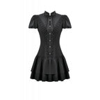 Dark in Love Lolita Bow-Trim Lace Dress