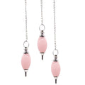Lingam Shaped Rose Quartz Pendulum