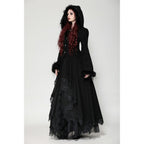Dark in Love Eira Lace and Faux Fur Trimmed Hooded Coat - Size UK 10 Left Only!