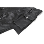 Dark in Love Punk Leather-Look Strap Detail Trousers