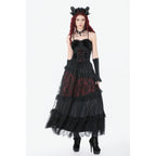 Dark in Love Dark Spliced Lace Maxi Skirt