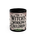 Witch's Working Cauldron Black Mug – Halloween Witch Tea Coffee Cup (11oz & 15oz)