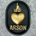 ‘Arson’ Sacred Heart Wall Plaque