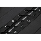 Dark in Love Punk Studded Lace-Up Vest - Alternative Top in Black