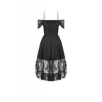 Dark in Love Romantic Gothic Lace Layered High-Low Dress