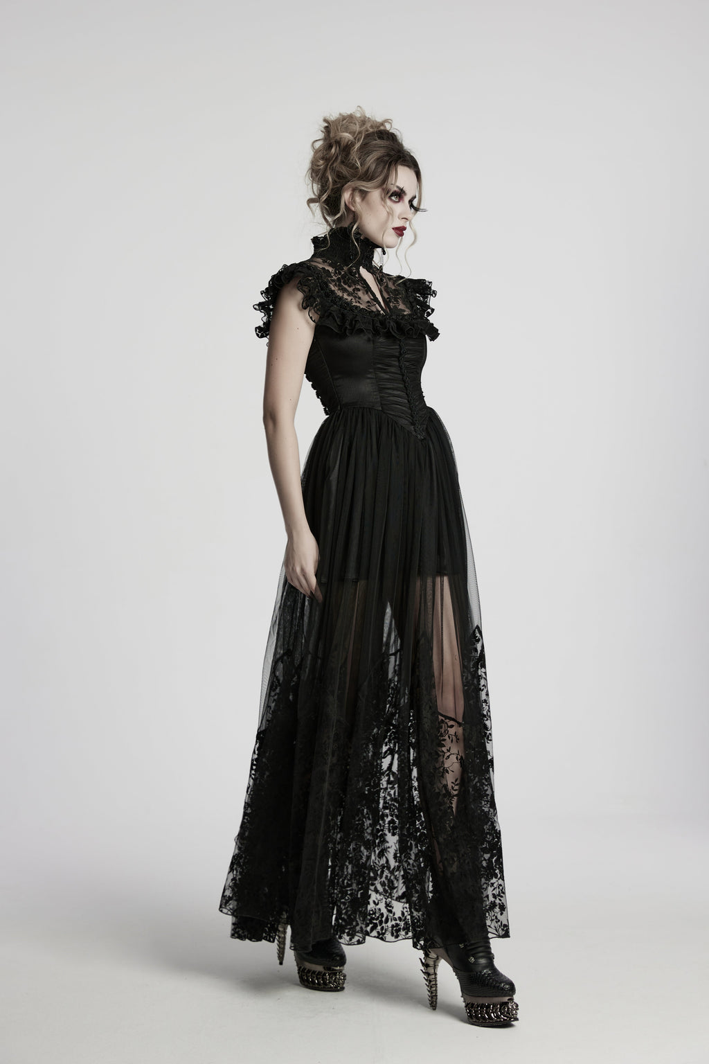 Punk Rave Seraphina Goth Flying Sleeve Dress