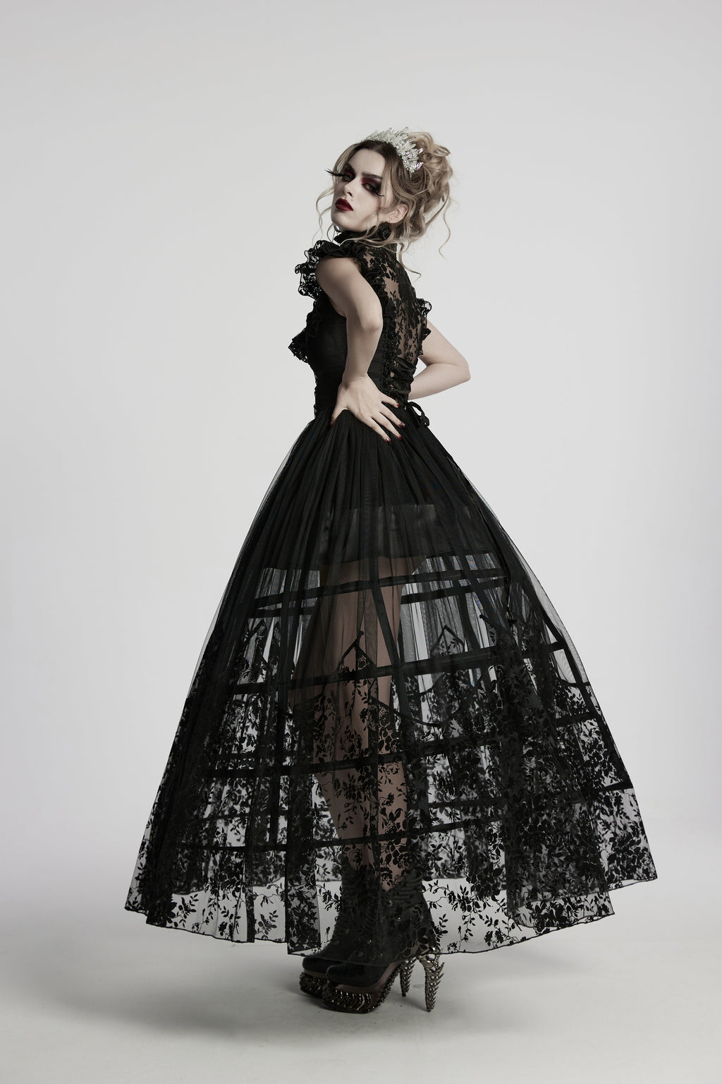 Punk Rave Seraphina Goth Flying Sleeve Dress