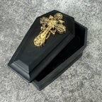 Vintage Cross Coffin Trinket Box