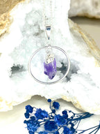 Amethyst Circle Pendant Necklace