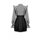 Dark in Love Striped Ruffle Gothic Lolita Dress