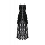 Dark in Love Vampiress Royal Velvet and Lace Maxi Dress