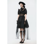 Dark in Love Ebon Rose High-Low Mesh & Lace Goth Dress