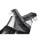 Dark in Love Seraphina Tiered Mesh & Ruffle Goth Layer Dress