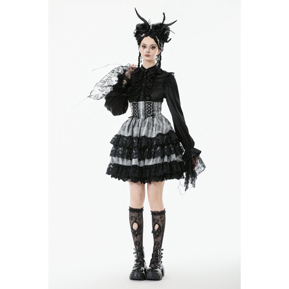 Dark in Love Hexa Layered Tartan Skirt