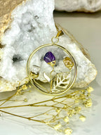 Gold-Plated Crystal Flowers Necklace