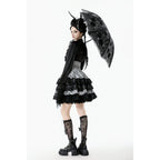 Dark in Love Belladonna Embroidered Folding Parasol