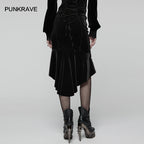 Punk Rave - Belladonna Goth Rose Fishtail Skirt