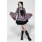 Dark in Love Ellery Big Pink Butterfly Doll Bell-Sleeve Dress