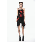 Dark in Love Red-Black Tie Dye Punk Dress