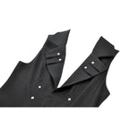 Dark in Love Collete Punk Sleeveless Long Fitted Coat