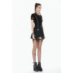 Dark in Love Punk Mesh Layered Skort Shorts