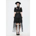 Dark in Love Ebon Rose High-Low Mesh & Lace Goth Dress