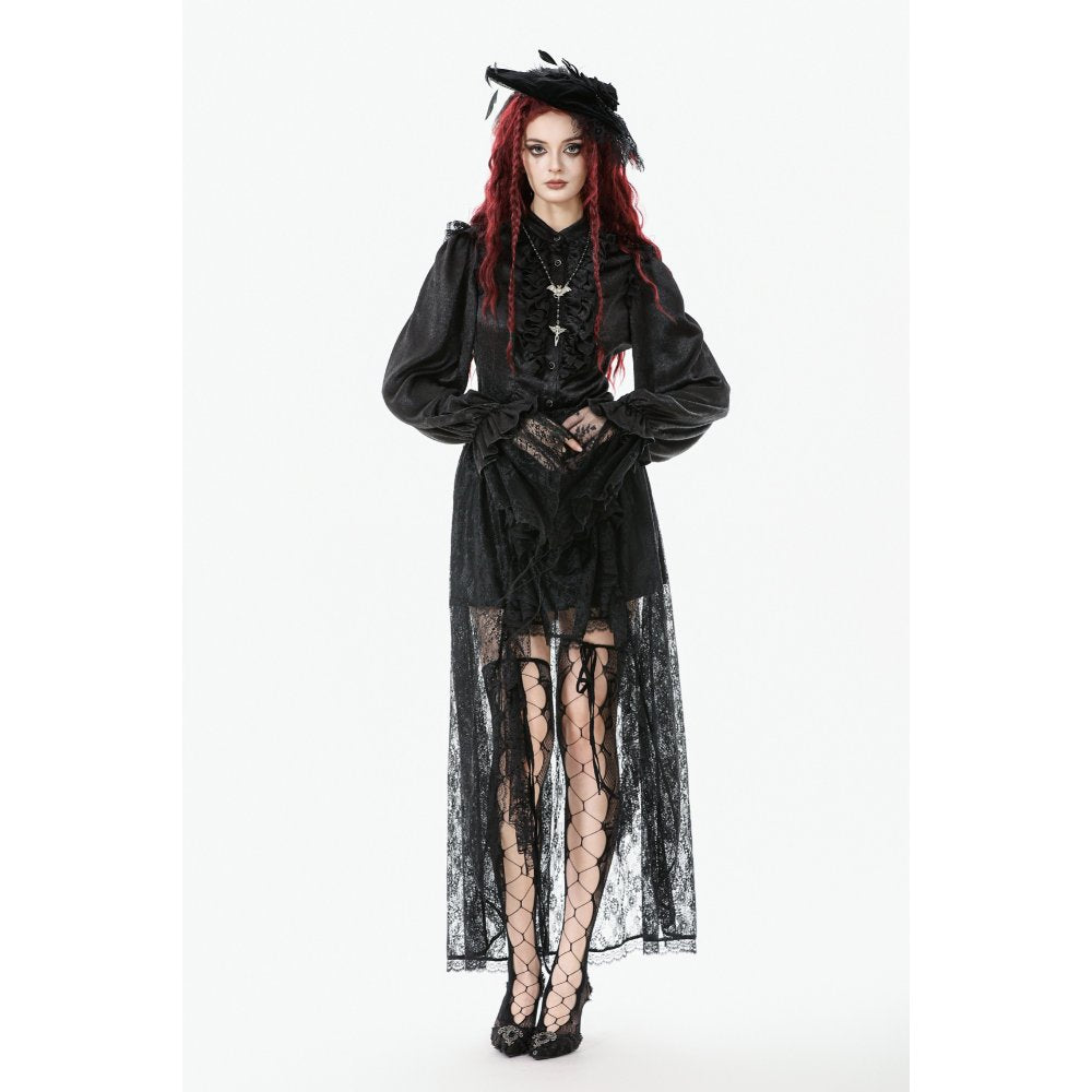 Dark in Love Sabina High-Low Sheer Lace Skirt