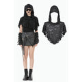 Dark in Love Nyx Distressed Shredded Hooded Poncho