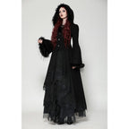 Dark in Love Eira Lace and Faux Fur Trimmed Hooded Coat - Size UK 10 Left Only!