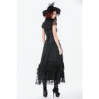 Dark in Love Vintage Gothic Lace Layered Maxi Skirt