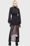 Killstar Astralune High Neck Flared Sleeve Top