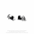 Alchemy Gothic Blacksoul Stud Earrings