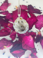 Natural Open Agate Geode Necklace - Silver Plated