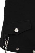 Banned Apparel Gothic Cargo Skirt Black Zip Off Punk Style