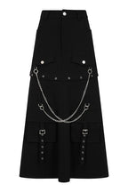 Banned Apparel Gothic Cargo Skirt Black Zip Off Punk Style