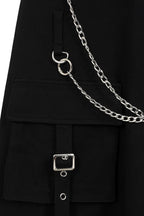 Banned Apparel Gothic Cargo Skirt Black Zip Off Punk Style