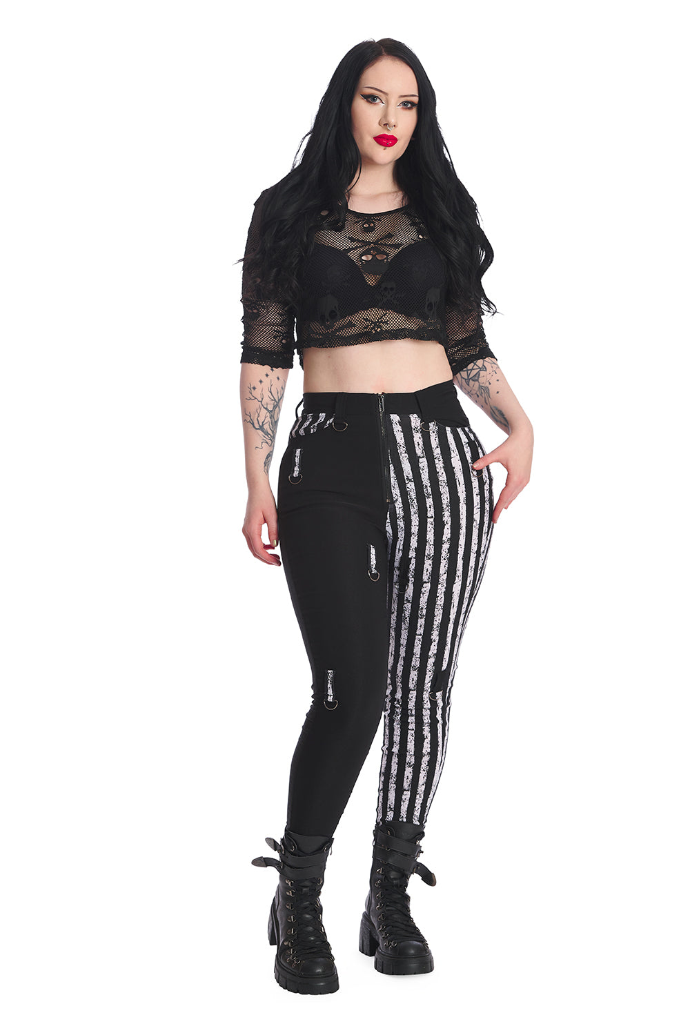 Banned Spooky Night Walks Half and Half Trousers