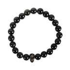 Gothic Gifts Black Obsidian Skull Bracelet
