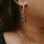Orb Weaver Spider Hoop Earrings